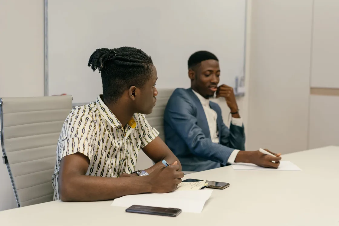 Illustrative photo: a professional discussion